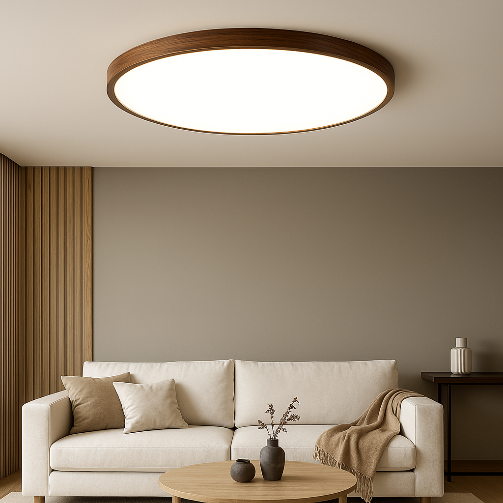 Natura | Flush Mount Ceiling Light – Soft LED Glow with Wood Grain Design 1