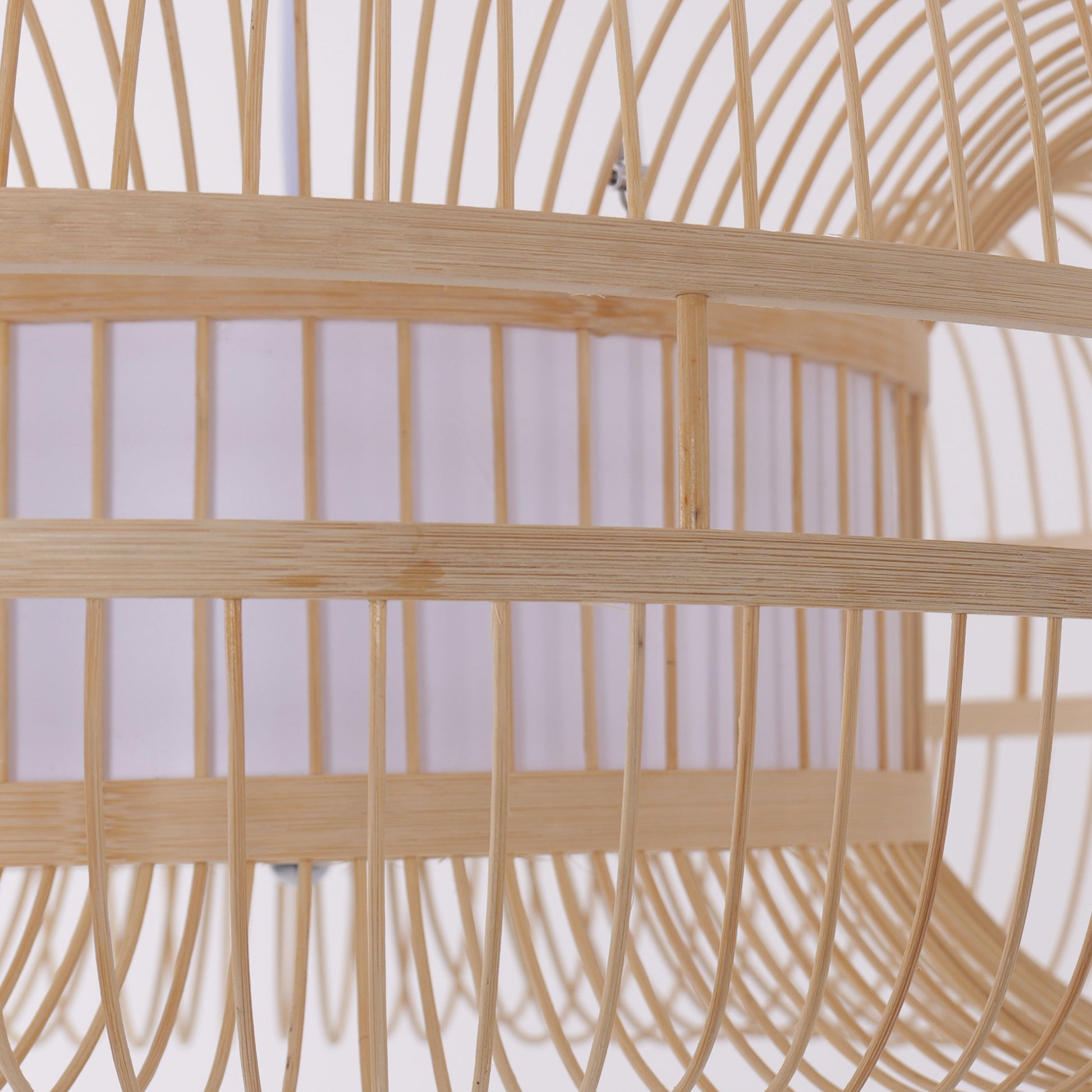 Natural Bamboo Pendant Light D70cm Adjustable Ceiling Light Fixture Eco-Friendly for Living Room 4