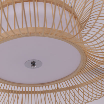 Natural Bamboo Pendant Light D70cm Adjustable Ceiling Light Fixture Eco-Friendly for Living Room 5