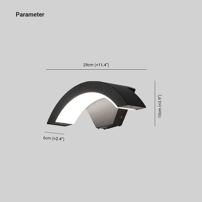 Nordic Arc Metal LED Outdoor Wall Light with Motion Sensor – Waterproof IP65 3