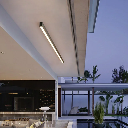 Outdoor Waterproof LED Ceiling Light Fixture – Modern Black or White Design 4