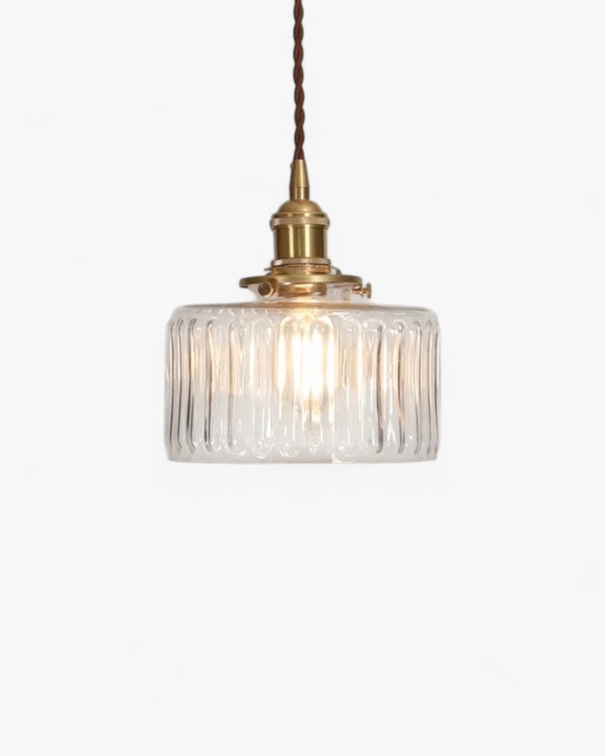 Variant image for Emerald Green Glass Pendant Lamp with Brass Accents – Modern Hanging Light 19 cm-2