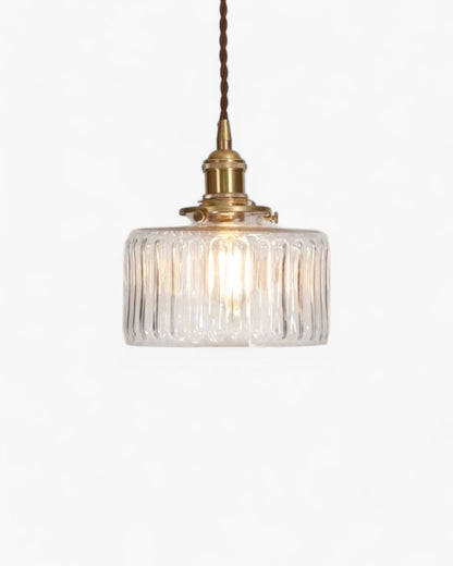 Variant image for Emerald Green Glass Pendant Lamp with Brass Accents – Modern Hanging Light 19 cm-2