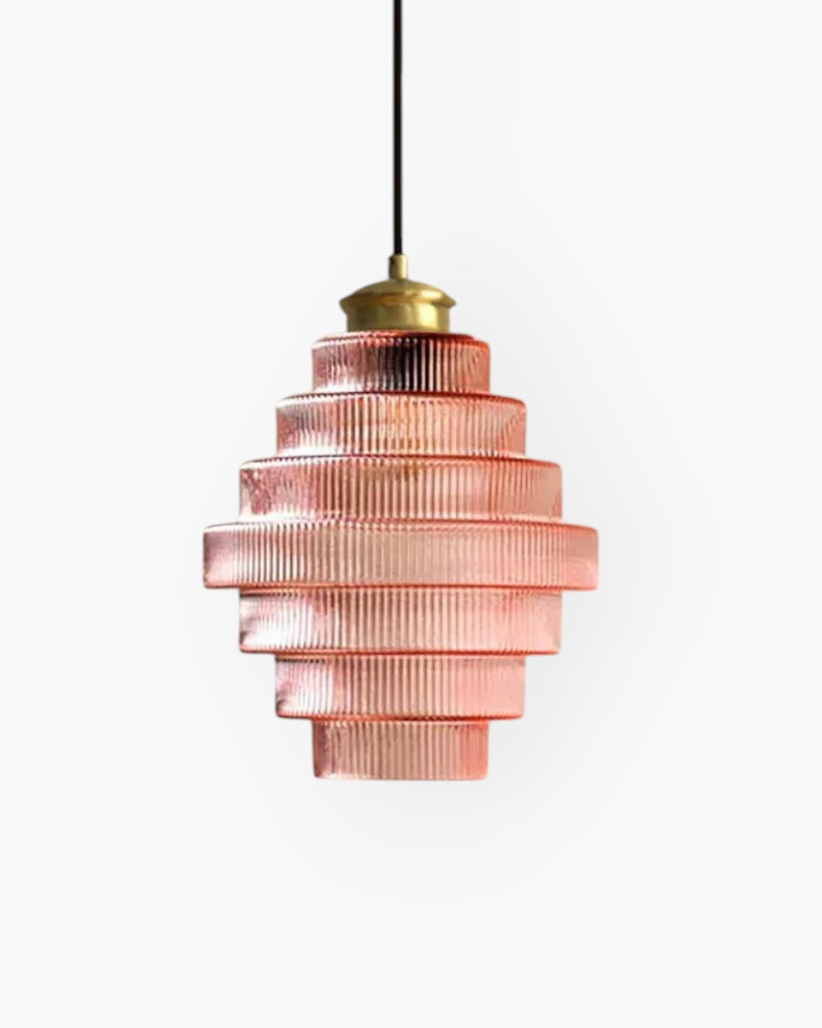 Tiered Glass Pendant Light with Gold Accents – Modern Kitchen Pendant Lighting 2