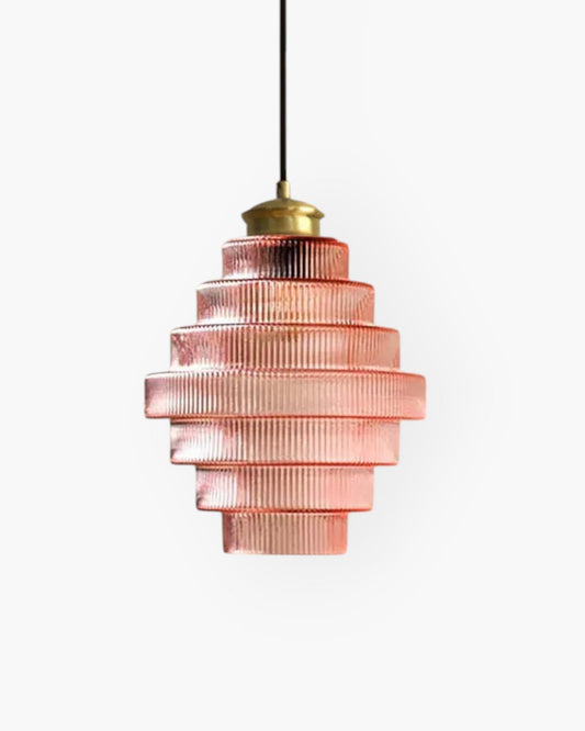 Tiered Glass Pendant Light with Gold Accents – Modern Kitchen Pendant Lighting 2