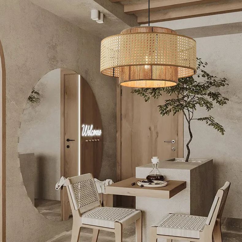 Rattoria | Rattan Pendant Light – Handwoven Design for Kitchen and Living Spaces 2