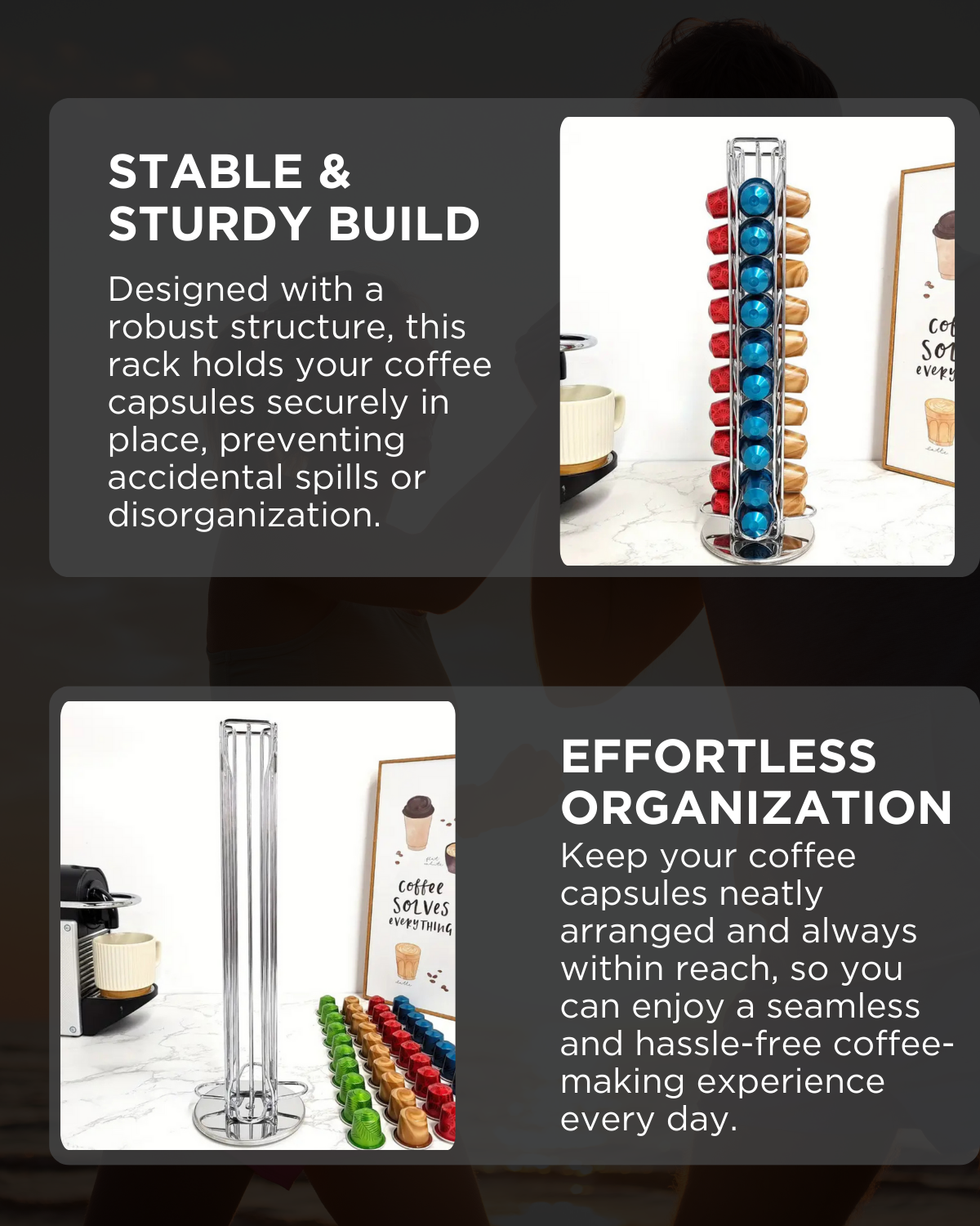 Renzo | Nespresso Pod Holder – Elegant Coffee Capsule Organizer 3