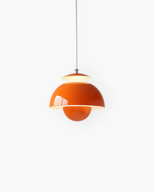 Minimalist Pendant Light for Kitchen Island – 24cm White Steel & Aluminum 1