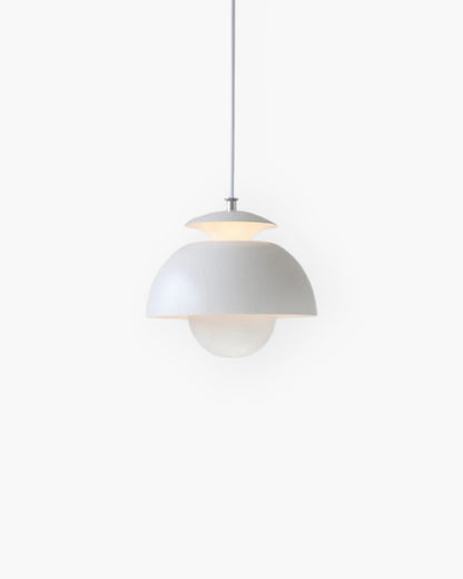 Variant image for Minimalist Pendant Light for Kitchen Island – 24cm White Steel & Aluminum-4