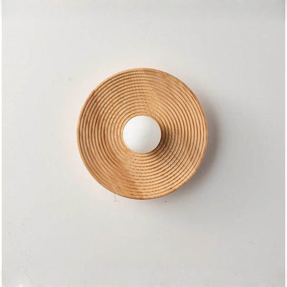 Sfarin | Wall Sconce Lighting – Handcrafted Natural Wood with Frosted Glass 0