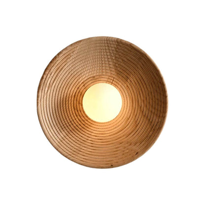 Sfarin | Wall Sconce Lighting – Handcrafted Natural Wood with Frosted Glass 1