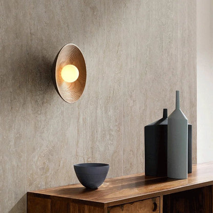 Sfarin | Wall Sconce Lighting – Handcrafted Natural Wood with Frosted Glass 2