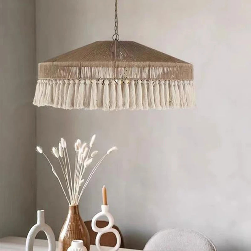 Tasselina | Pendant Light – Handcrafted Hemp Rope Design with Warm Illumination 10