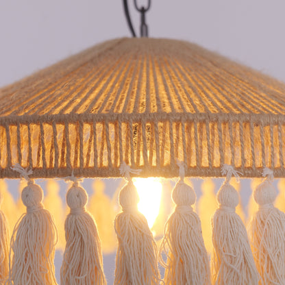 Tasselina | Pendant Light – Handcrafted Hemp Rope Design with Warm Illumination 7