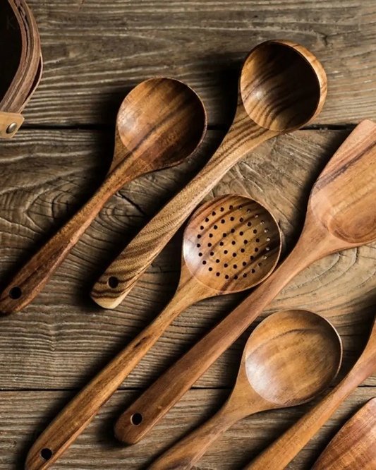 Teakio | Kitchen Utensil Set – Eco-Friendly Teak Wood Design 1