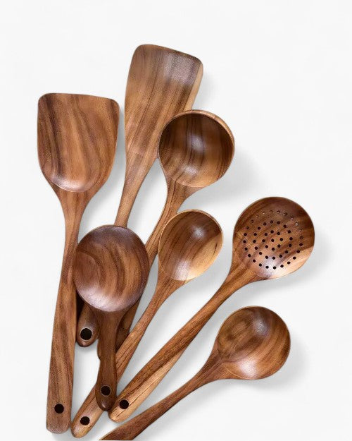 Teakio | Kitchen Utensil Set – Eco-Friendly Teak Wood Design 4