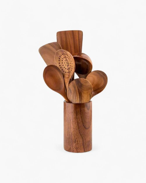 Teakio | Kitchen Utensil Set – Eco-Friendly Teak Wood Design 5