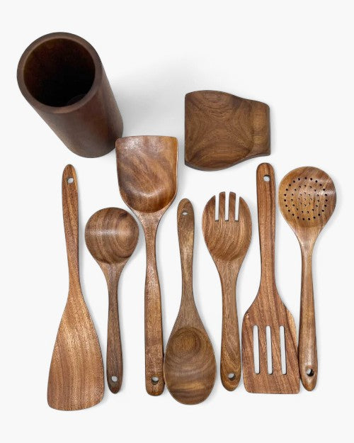 Teakio | Kitchen Utensil Set – Eco-Friendly Teak Wood Design 6