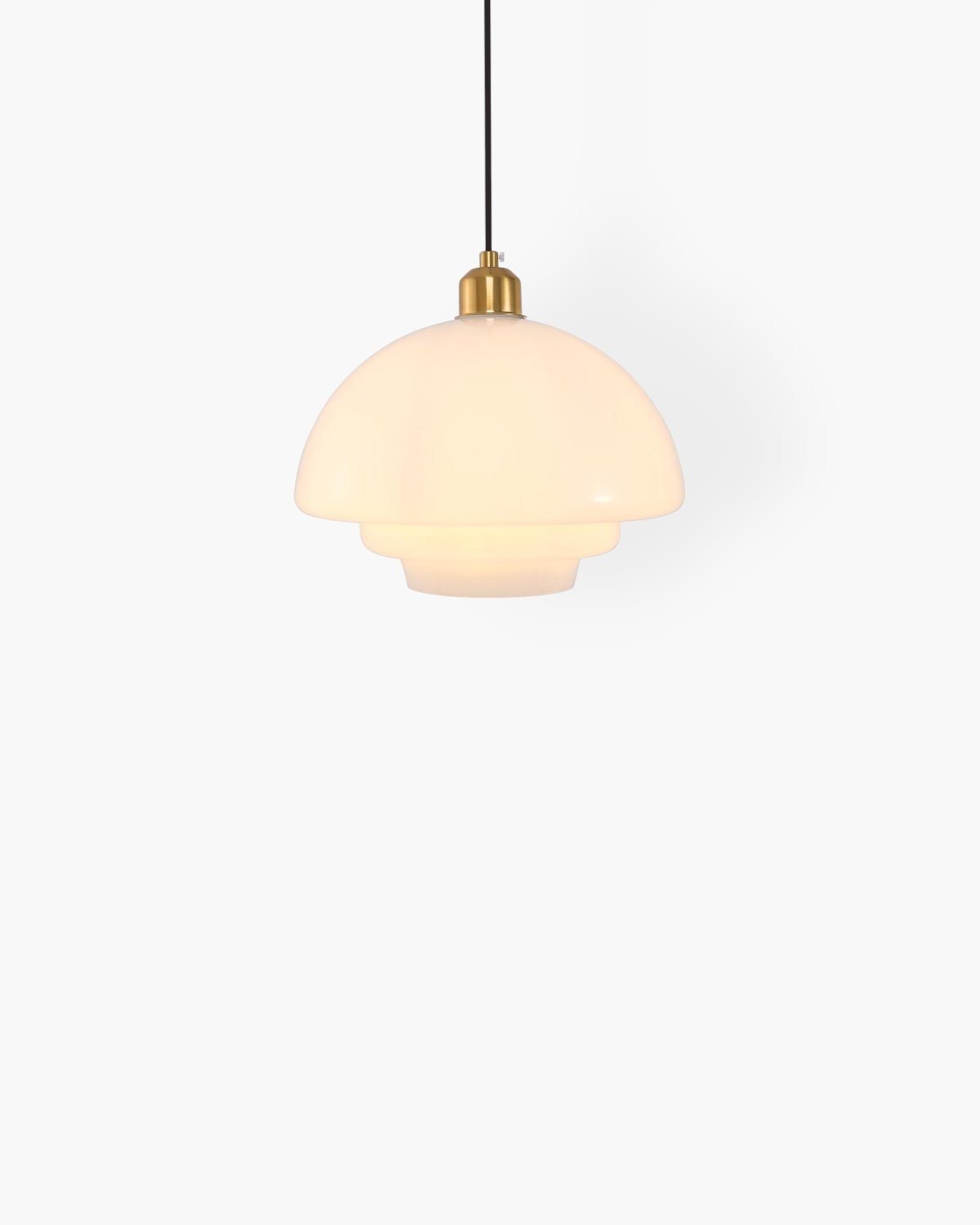 Timeless Glass Pendant Light with Brass Accent – Elegant Kitchen Hanging Light 8
