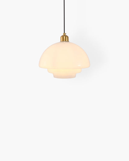 Timeless Glass Pendant Light with Brass Accent – Elegant Kitchen Hanging Light 8