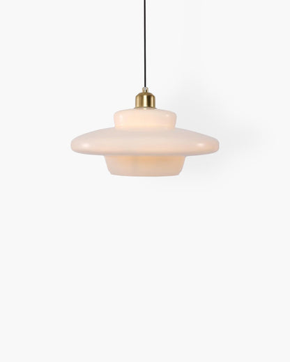 Timeless Glass Pendant Light with Brass Accent – Elegant Kitchen Hanging Light 9