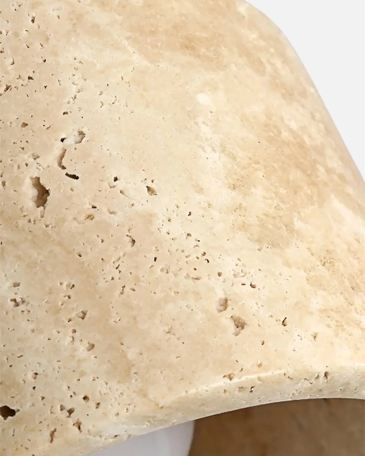 Natural Travertine Ceiling Lamp – Compact Design for Modern Interiors, Warm Lighting 2