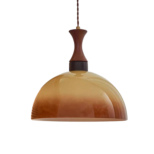 Retro Farmhouse Ceiling Lamp with Amber Glass Shade – 11.8 Pendant Light for Kitchen and Dining Room 2