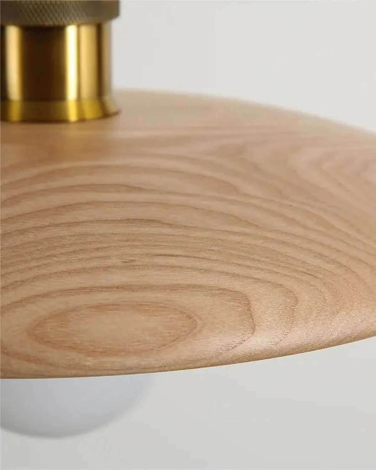 Minimalist Wood Halo Pendant Lamp – Warm 3000K Light for Kitchen and Dining 3