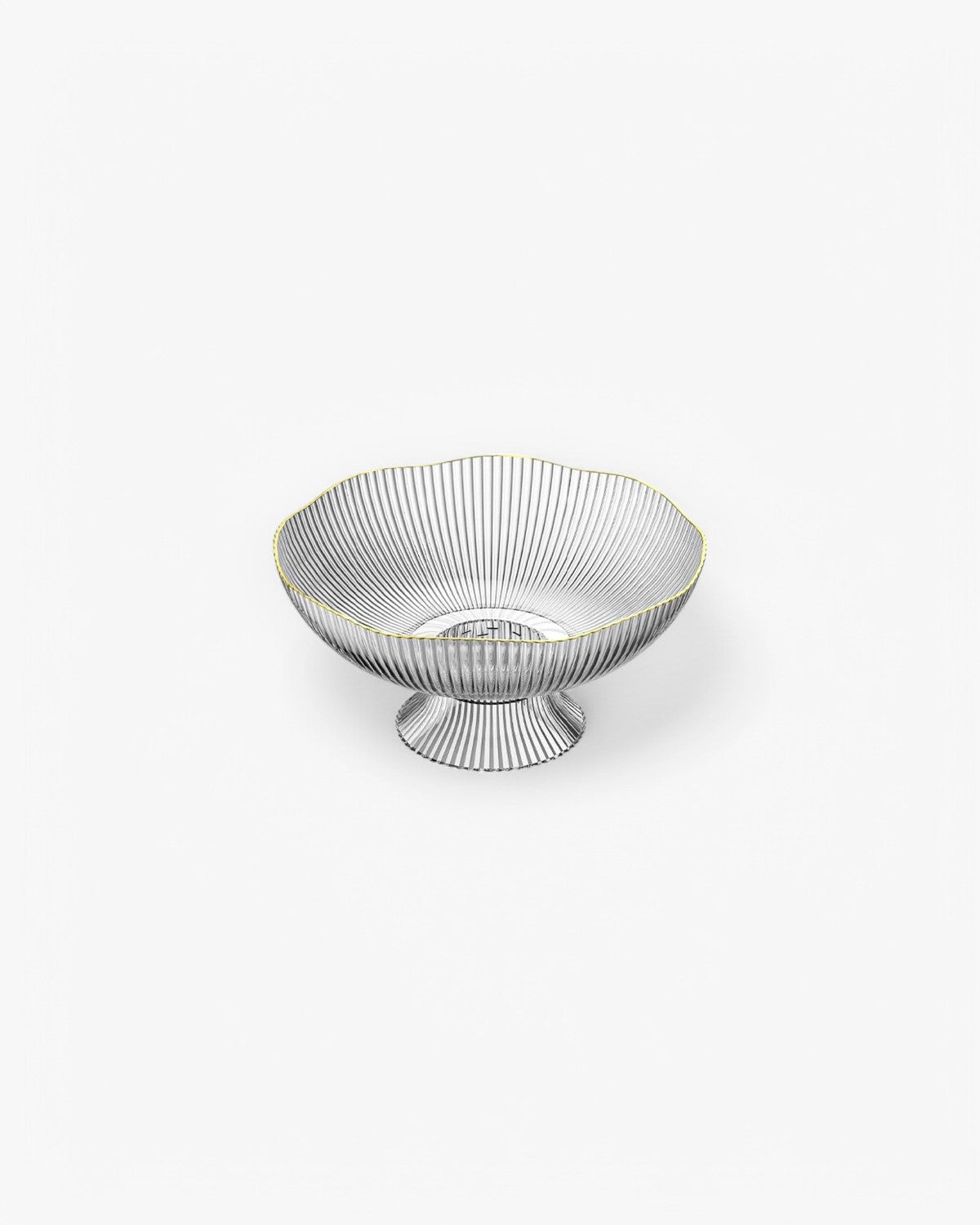 Véra | Ceramic Fruit Bowl – Elegant White Design with Gold Rim 0