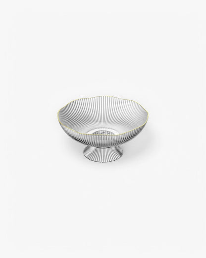 Véra | Ceramic Fruit Bowl – Elegant White Design with Gold Rim 0