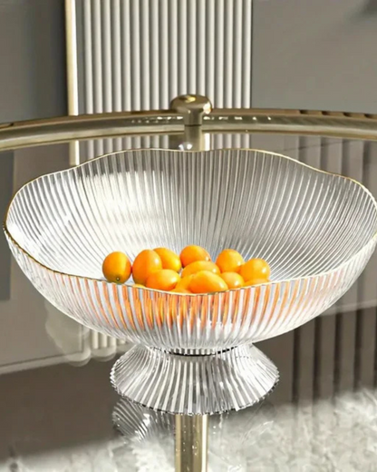 Véra | Ceramic Fruit Bowl – Elegant White Design with Gold Rim 3