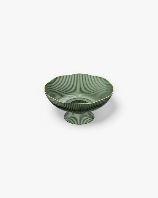 Véra | Ceramic Fruit Bowl – Elegant White Design with Gold Rim 4