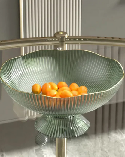 Véra | Ceramic Fruit Bowl – Elegant White Design with Gold Rim 7