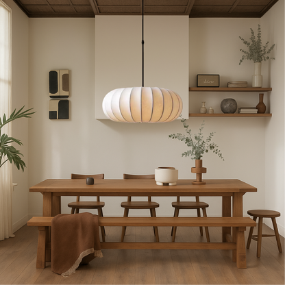 Veralux | Kitchen Pendant Lighting – Handcrafted Silk Shade for Modern Spaces 1
