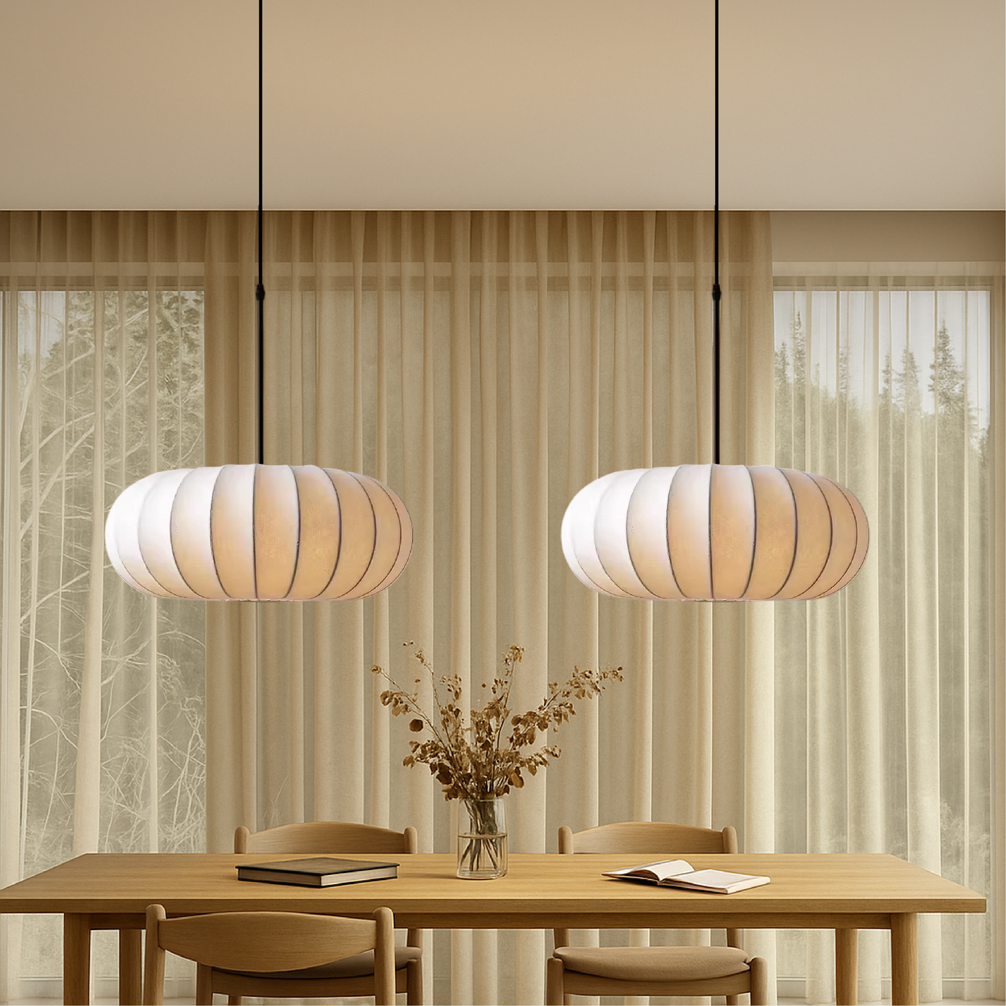 Veralux | Kitchen Pendant Lighting – Handcrafted Silk Shade for Modern Spaces 5