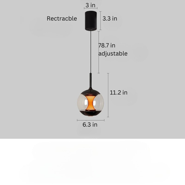 Vistara | Glass Pendant Lights – Adjustable Dimming for Kitchen and Living Room 0