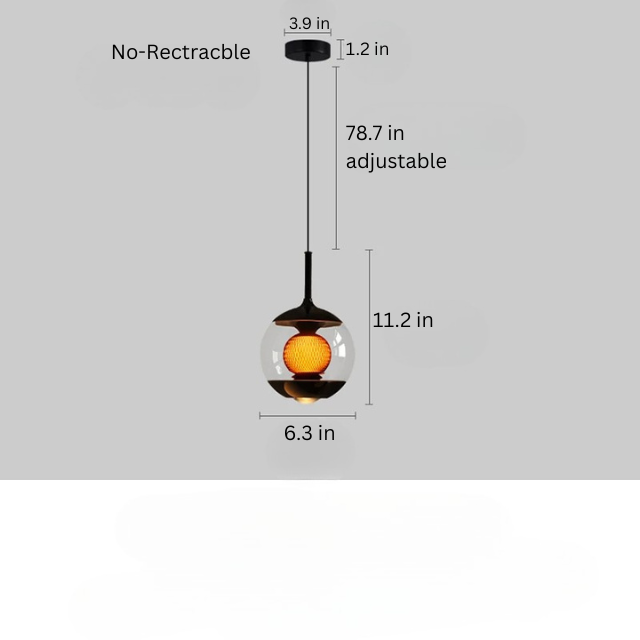 Vistara | Glass Pendant Lights – Adjustable Dimming for Kitchen and Living Room 7