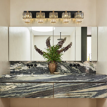 Vittoria | Bathroom Wall Light – Elegant Tiered Crystal Design 5