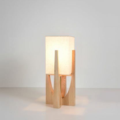 Wabiko | Modern Floor Lamp – Handcrafted Fabric Shade with Wooden Base 0