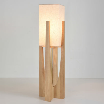 Wabiko | Modern Floor Lamp – Handcrafted Fabric Shade with Wooden Base 6