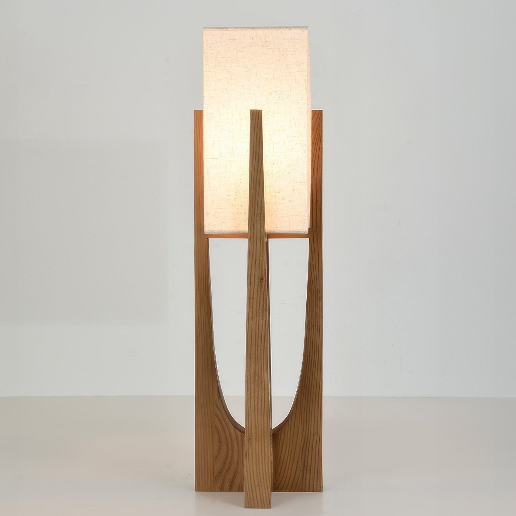 Wabiko | Modern Floor Lamp – Handcrafted Fabric Shade with Wooden Base 7