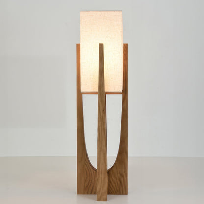 Wabiko | Modern Floor Lamp – Handcrafted Fabric Shade with Wooden Base 7