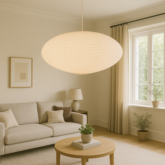 Wabiri | Pendant Light – Handcrafted Paper Shade for Kitchen Pendant Lighting 0