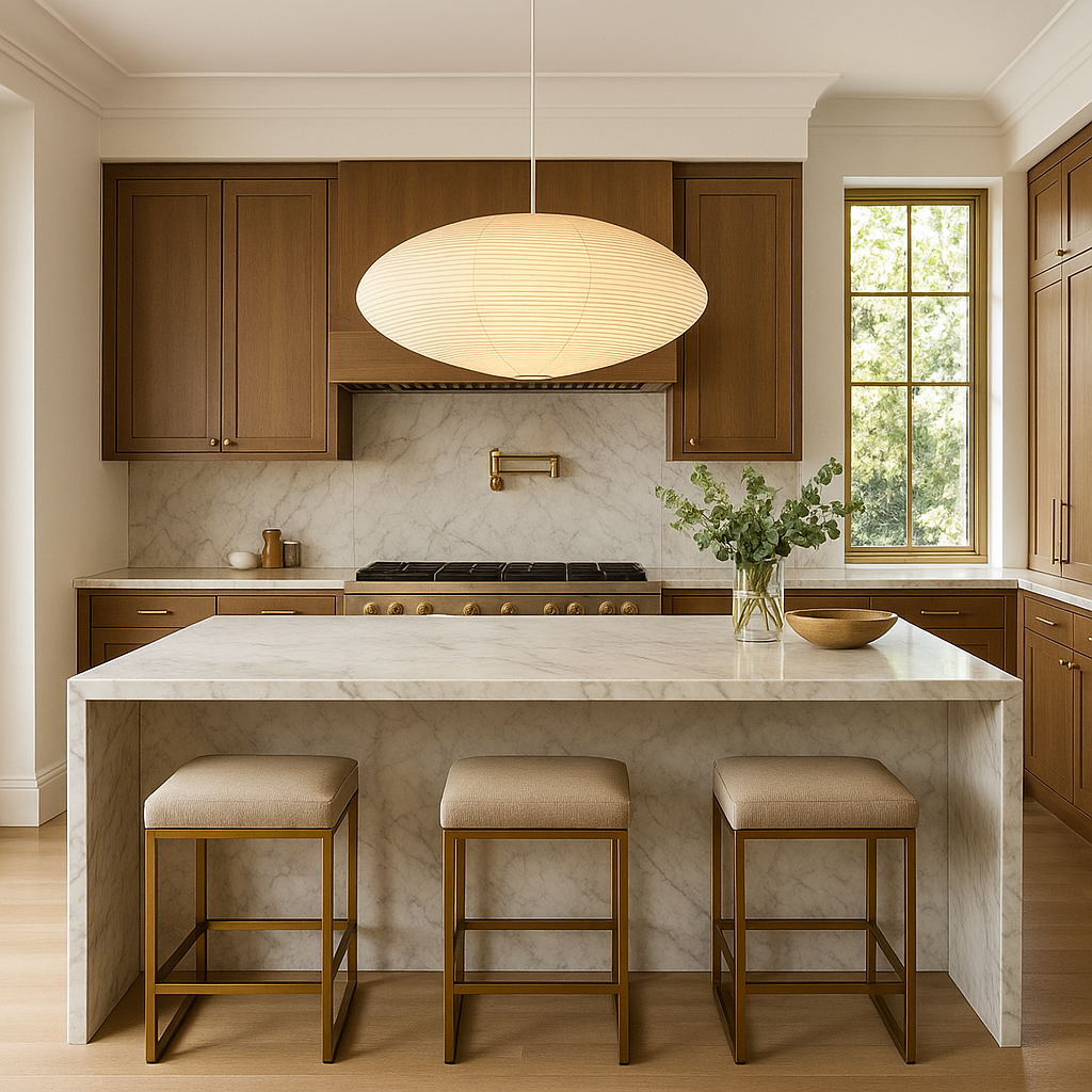 Wabiri | Pendant Light – Handcrafted Paper Shade for Kitchen Pendant Lighting 4