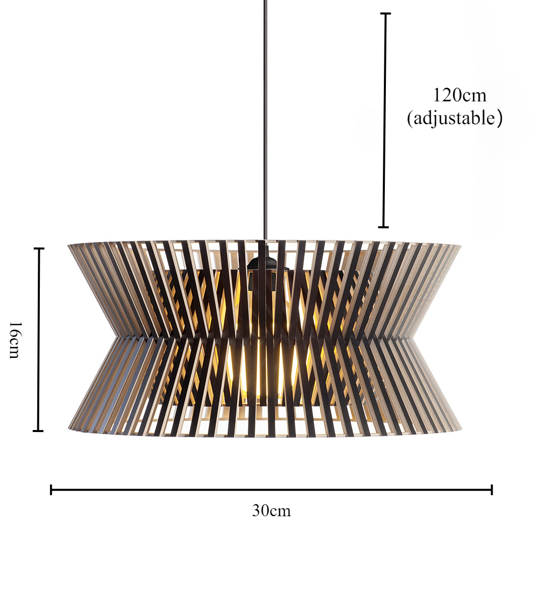 Zyphora | Pendant Light – Modern Wood Drum Design for Kitchen Pendant Lighting 8