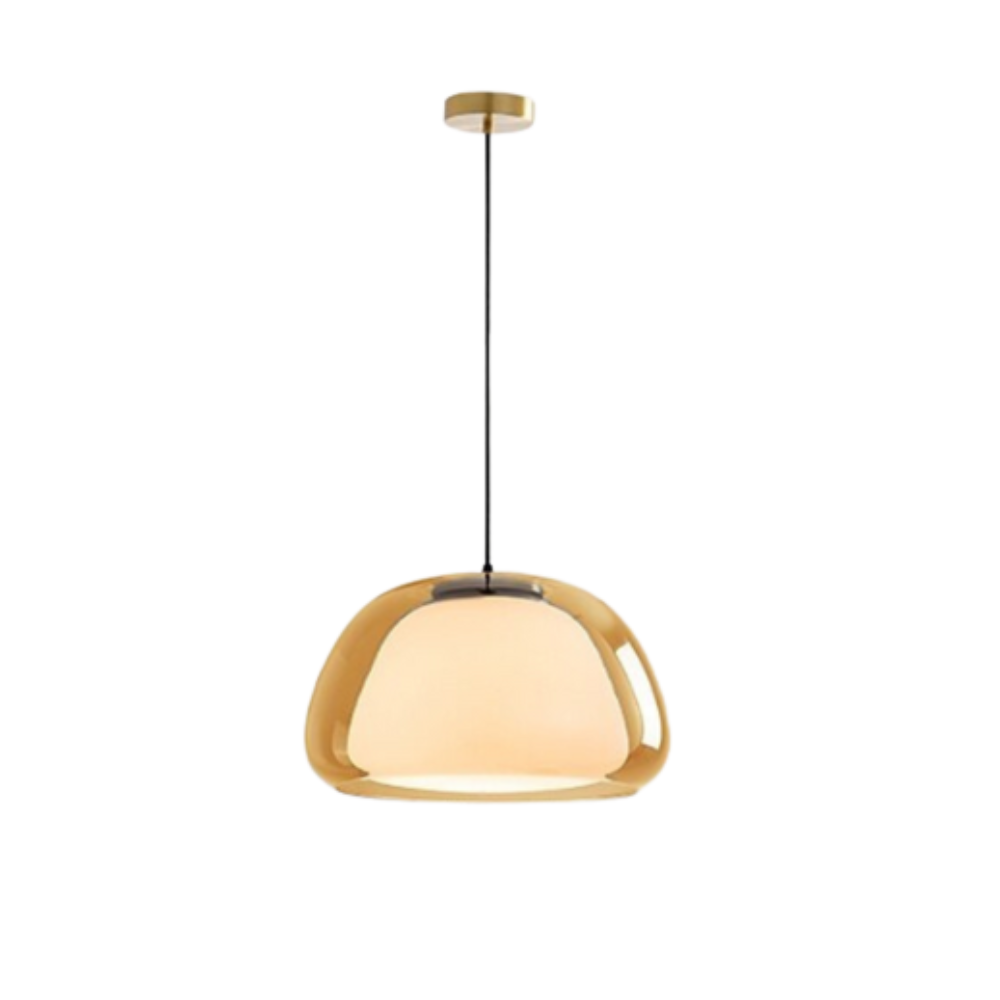 Ambaro | Glass Pendant Light – Adjustable Dome for Kitchen or Living Room Illumination