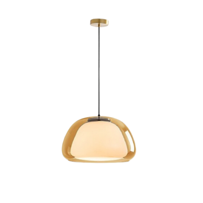 Ambaro | Glass Pendant Light – Adjustable Dome for Kitchen or Living Room Illumination