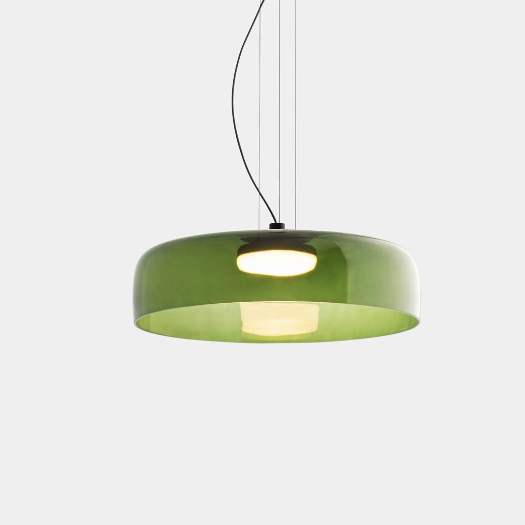 Variant image for Handcrafted Glass Ceiling Light with Adjustable Cord – Orange, Green, Gray Options-6