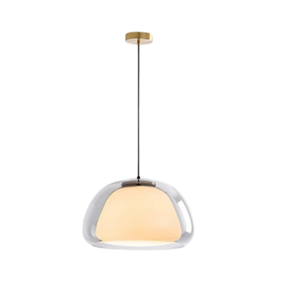 Ambaro | Glass Pendant Light – Adjustable Dome for Kitchen or Living Room Illumination