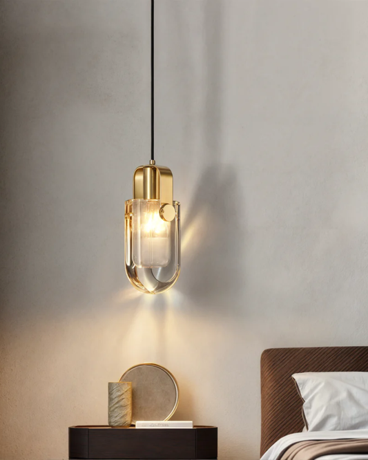 Elegant Gold and Crystal Pendant Lamp – Adjustable Height Kitchen Pendant Lighting 2